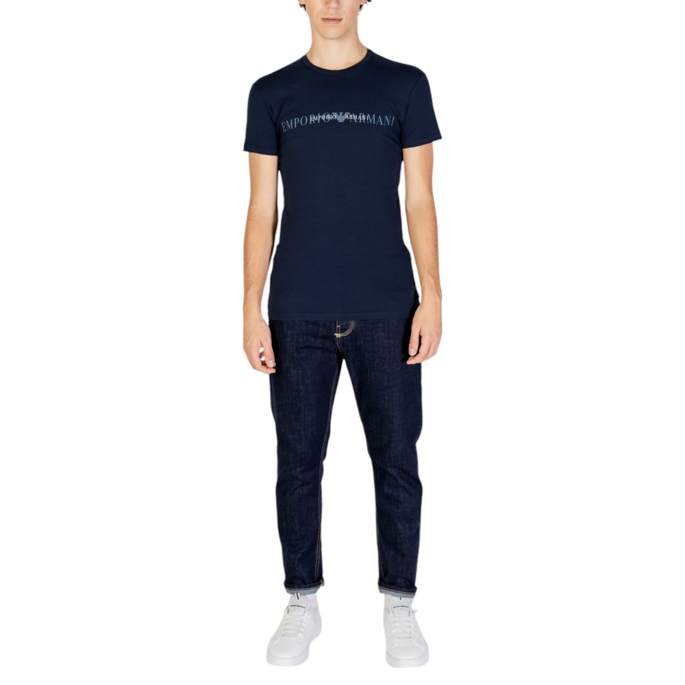 Emporio Armani Underwear Blue Cotton T-Shirt