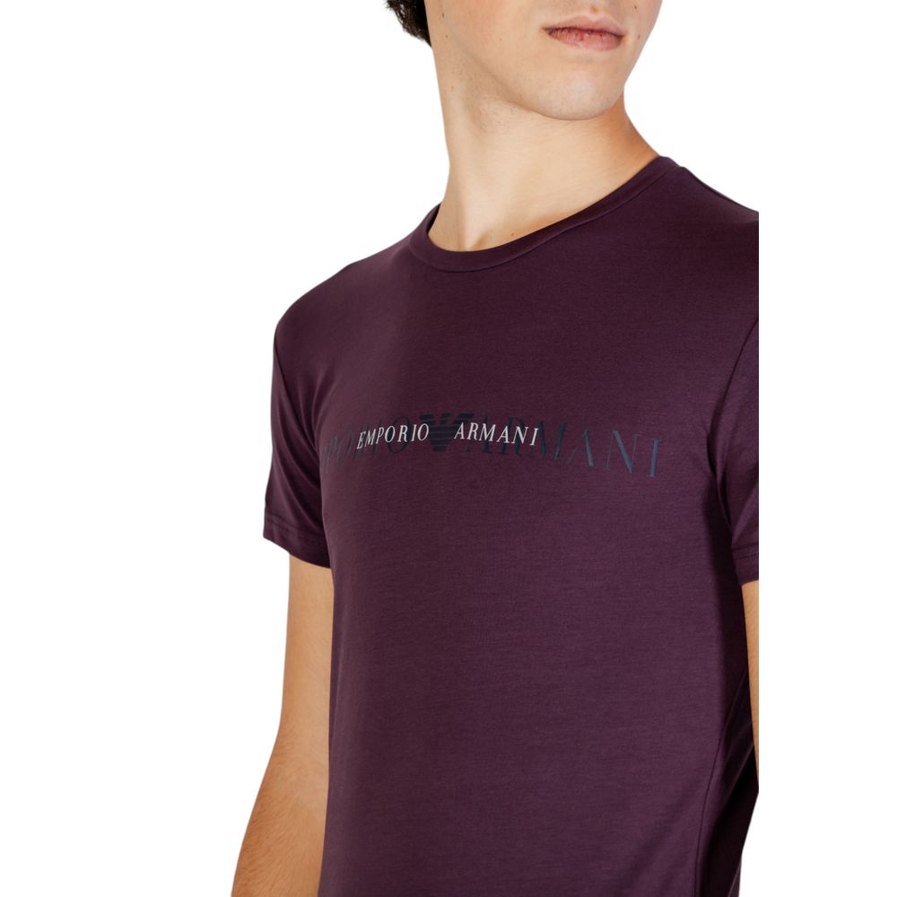 Emporio Armani Underwear Purple Cotton T-Shirt