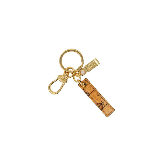 Alviero Martini Prima Classe Beige Leather Keychain