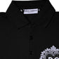 Dolce & Gabbana Black DG Heart Cotton Collared Polo T-shirt