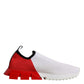 Dolce & Gabbana White Red Sorrento Sneakers Shoes