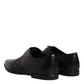 Dolce & Gabbana Black Leather Lace Up Men Derby Formal Shoes