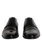 Dolce & Gabbana Black Leather Lace Up Derby Formal Shoes