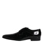 Dolce & Gabbana Black Leather Lace Up Derby Formal Shoes