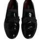 Dolce & Gabbana Black Leather Loafers Men Formal Dress Shoes