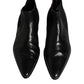 Dolce & Gabbana Black Leather Chelsea Men Ankle Boots Shoes