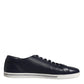 Dolce & Gabbana Black Low Top Men Saint Tropez Sneakers Shoes