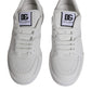 Dolce & Gabbana White Miami Leather Low Top Sneakers Shoes