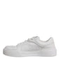 Dolce & Gabbana White Miami Leather Low Top Sneakers Shoes