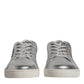 Dolce & Gabbana Silver London Low Top Leather Sneakers Shoes