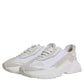 Dolce & Gabbana White Leather Daymaster Low Top Sneaker Shoes