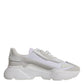 Dolce & Gabbana White Leather Daymaster Low Top Sneaker Shoes