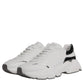 Dolce & Gabbana White Silver DAYMASTER Leather Sneakers Shoes