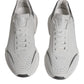 Dolce & Gabbana White Silver DAYMASTER Leather Men Sneakers Shoes