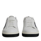 Dolce & Gabbana White Leather Low Top Men Sneakers Shoes