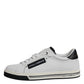 Dolce & Gabbana White Leather Low Top Men Sneakers Shoes