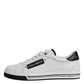 Dolce & Gabbana White Leather Low Top Men Sneakers Shoes