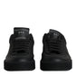 Dolce & Gabbana Black Miami Leather Low Top Sneakers Shoes