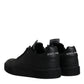 Dolce & Gabbana Black Miami Leather Low Top Sneakers Shoes