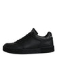 Dolce & Gabbana Black Miami Leather Low Top Sneakers Shoes