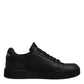 Dolce & Gabbana Black Miami Leather Low Top Sneakers Shoes