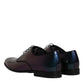 Dolce & Gabbana Peacock Patent Leather Derby Men Dress Shoes