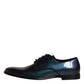 Dolce & Gabbana Peacock Patent Leather Derby Men Dress Shoes