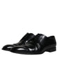 Dolce & Gabbana Black Leather Derby Formal Men Dress Shoes