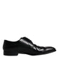 Dolce & Gabbana Black Leather Derby Formal Men Dress Shoes