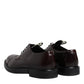 Dolce & Gabbana Bordeaux Leather Derby Formal Dress Shoes