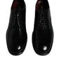 Dolce & Gabbana Black Leather Lace Up Men Derby Formal Shoes