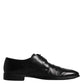 Dolce & Gabbana Black Leather Lace Up Men Derby Formal Shoes