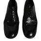 Dolce & Gabbana Black Leather Derby Formal Men Dress Shoes