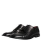 Dolce & Gabbana Black Leather Derby Wingtip Formal Shoes