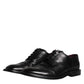 Dolce & Gabbana Black Leather Derby Wingtip Formal Shoes