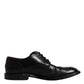 Dolce & Gabbana Black Leather Derby Wingtip Formal Shoes