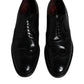 Dolce & Gabbana Black Leather Derby Wingtip Formal Shoes