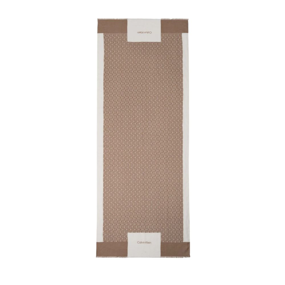 Calvin Klein Beige Cotton Scarf