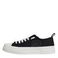 Dolce & Gabbana Black White Canvas Low Top Sneakers Shoes