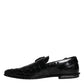 Dolce & Gabbana Black Embellished Derby Monk Strap Shoes