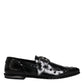 Dolce & Gabbana Black Embellished Derby Monk Strap Shoes