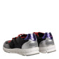 Dolce & Gabbana Multicolor Leather Suede Low Top Sneakers Shoes