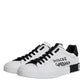 Dolce & Gabbana White Leather Logo Portofino Sneakers Shoes