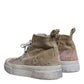 Dolce & Gabbana Beige White Canvas High Top Sneakers Shoes