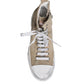 Dolce & Gabbana Beige White Canvas High Top Sneakers Shoes