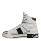 Dolce & Gabbana White Leather High Top Men Sneakers Shoes