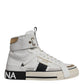 Dolce & Gabbana White Leather High Top Men Sneakers Shoes