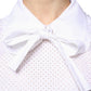 Valentino White Cotton Short Sleeves Collared Blouse Top