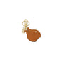 Alviero Martini Prima Classe Beige Leather Keychain