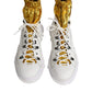 Dolce & Gabbana White Nylon Galileo High Top Sneakers Shoes